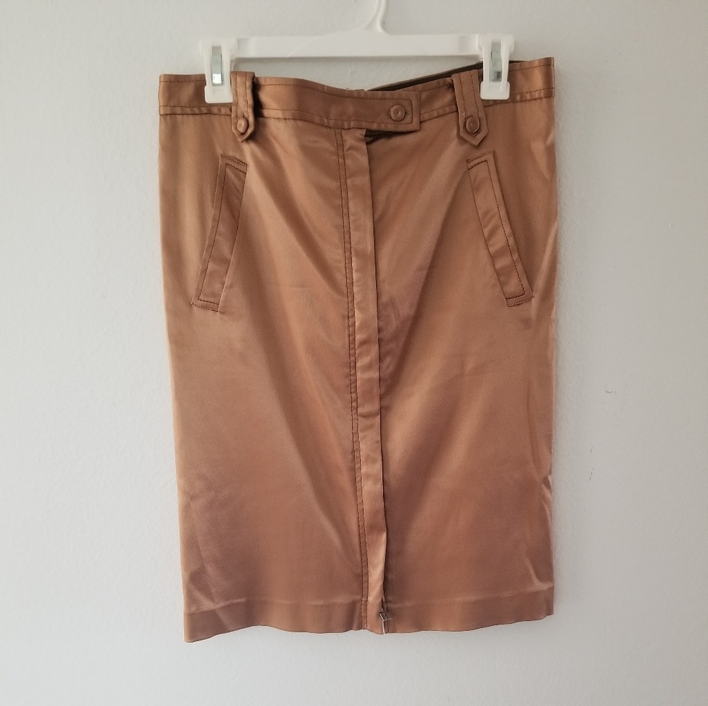 Missoni satin gold pencil skirt size 40 small